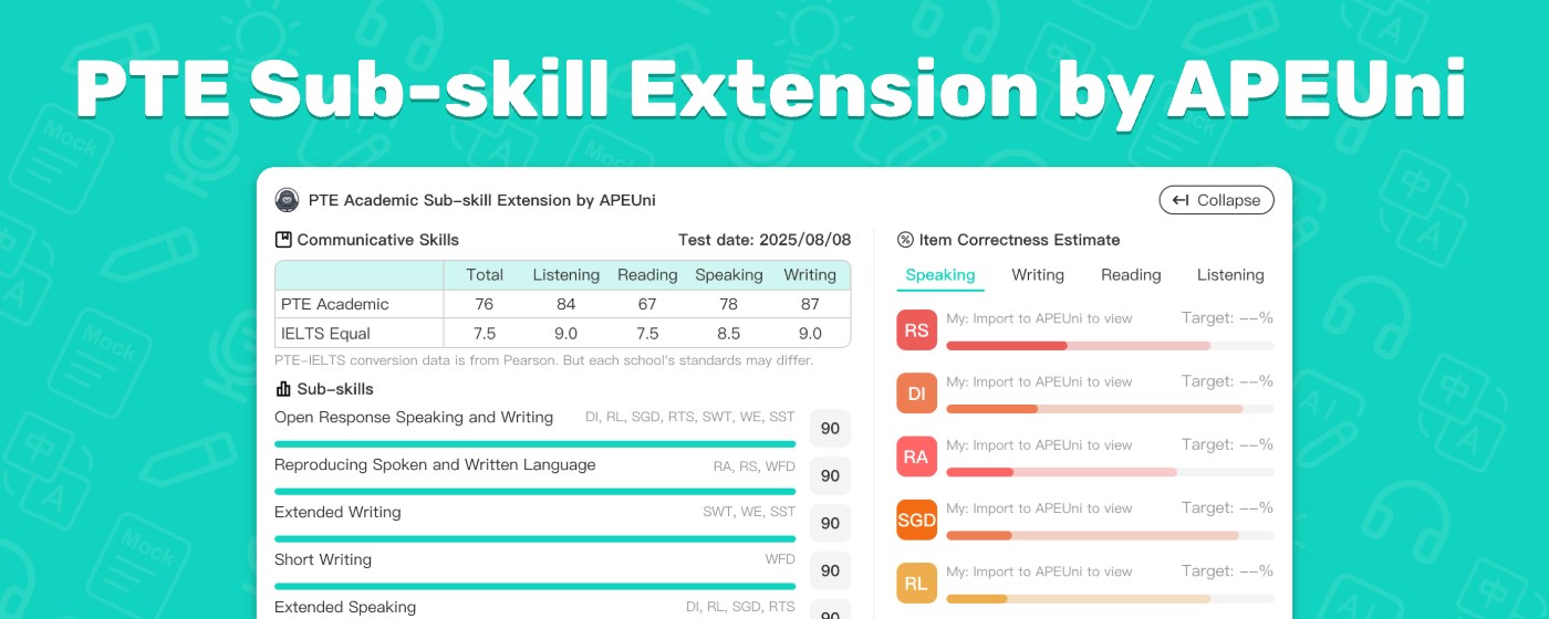 PTE Sub-skill by APEUni