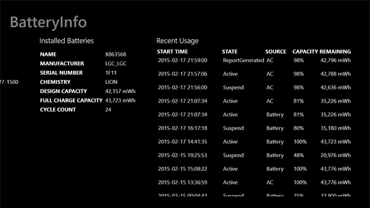 BatteryInfo screenshot 4