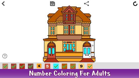 House Color by Number: Adult Coloring Book screenshot 1