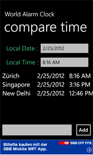 World Alarm Clock screenshot 2