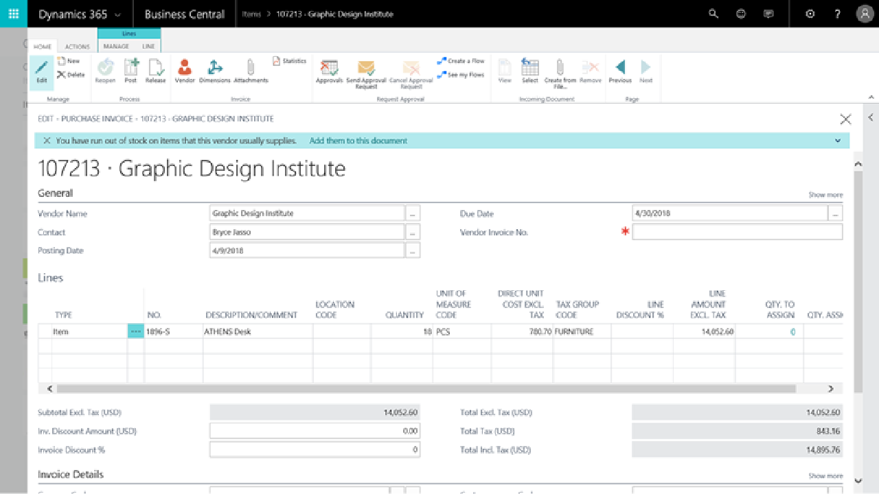 Snapshot 4 of Infosys_Dynamics365 Business Central Consulting: 6 Week Assessment