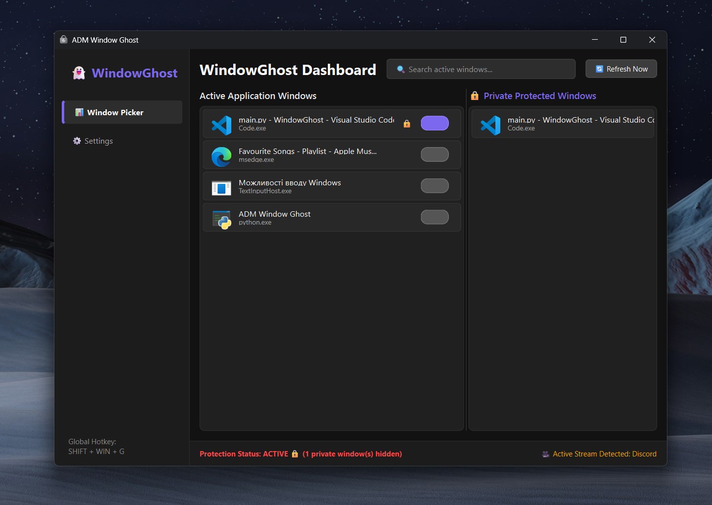 ADM Window Ghost screenshot