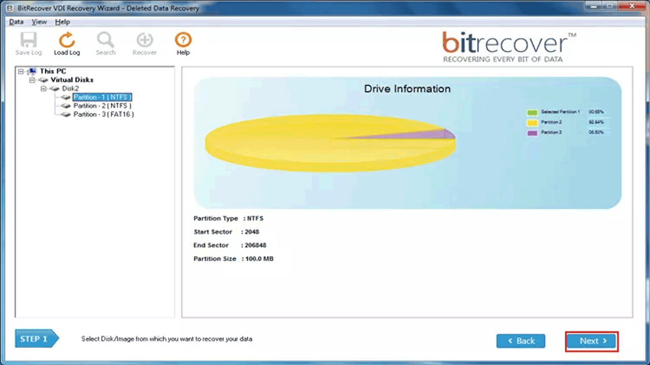 Snapshot 4 of BitRecover VDI Recovery Software