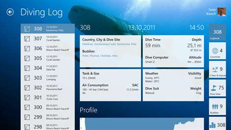 Diving Log Screenshots 1