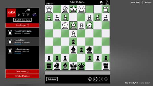 Chess By Post Free screenshot 1
