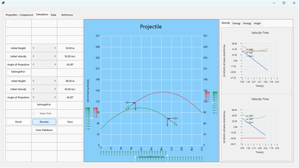 Projectile Motion - Two Bodies Comparison (Windows) 由: Joy Stephen