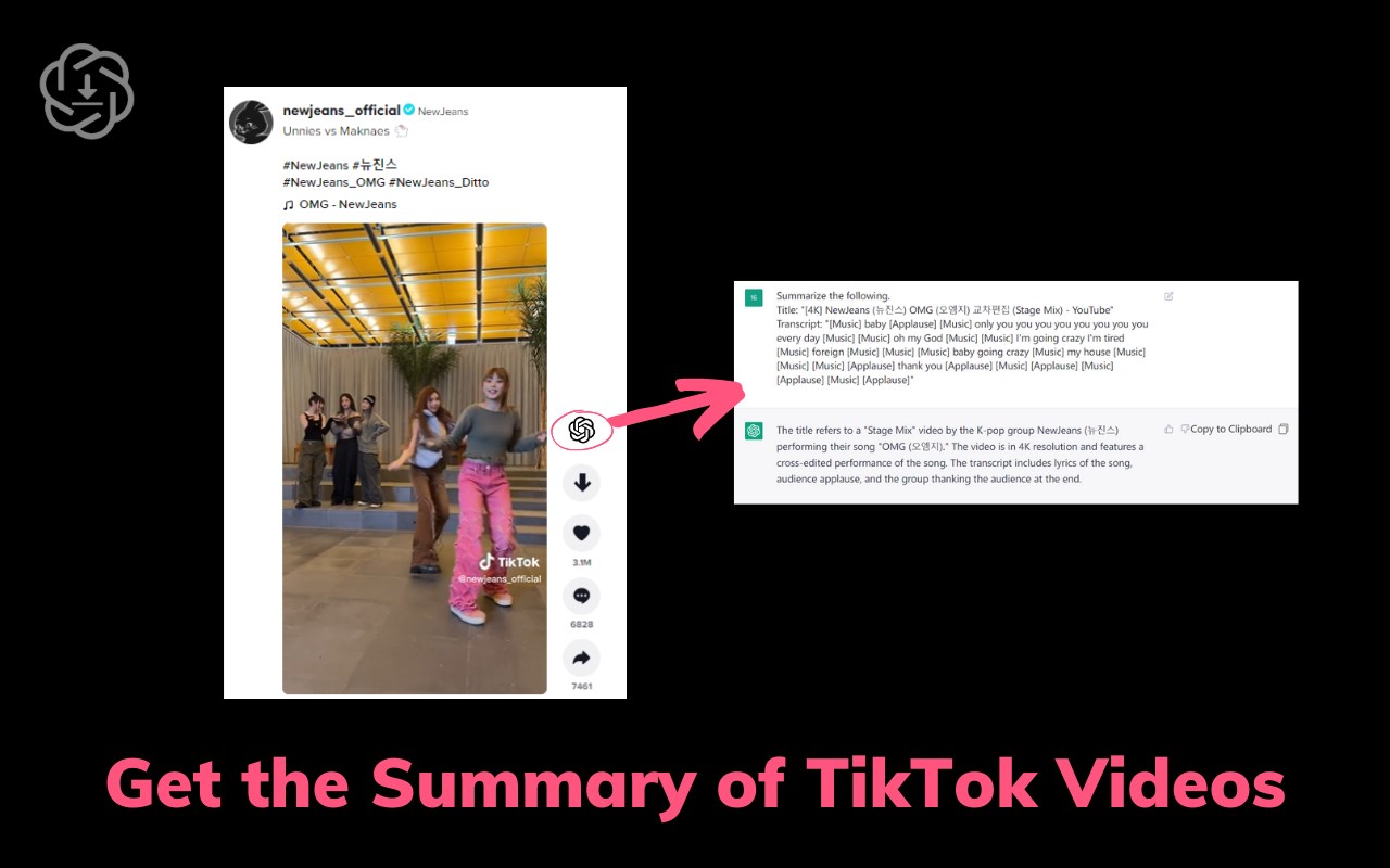 TikTok Downloader and Summary with ChatGPT