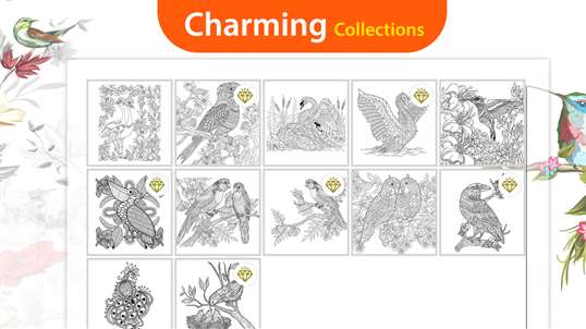 Adult Birds Coloring Book With Multiple Templates screenshot 5