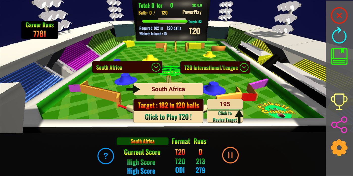 #5. Cricket Twenty20 : Pinball Challenge (Windows) By: FiveTwo Interactive