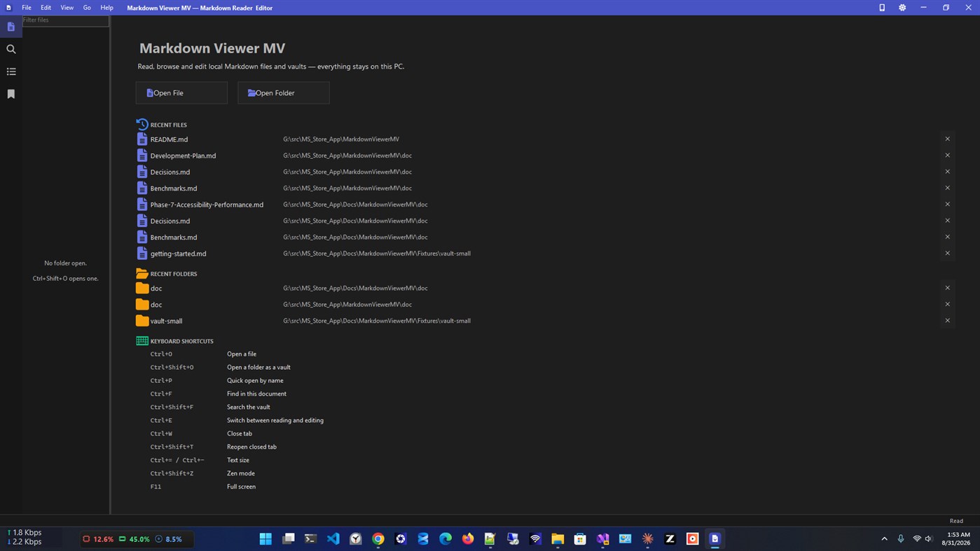 #1. Markdown Viewer MV (Windows) Podle: Zero Byte