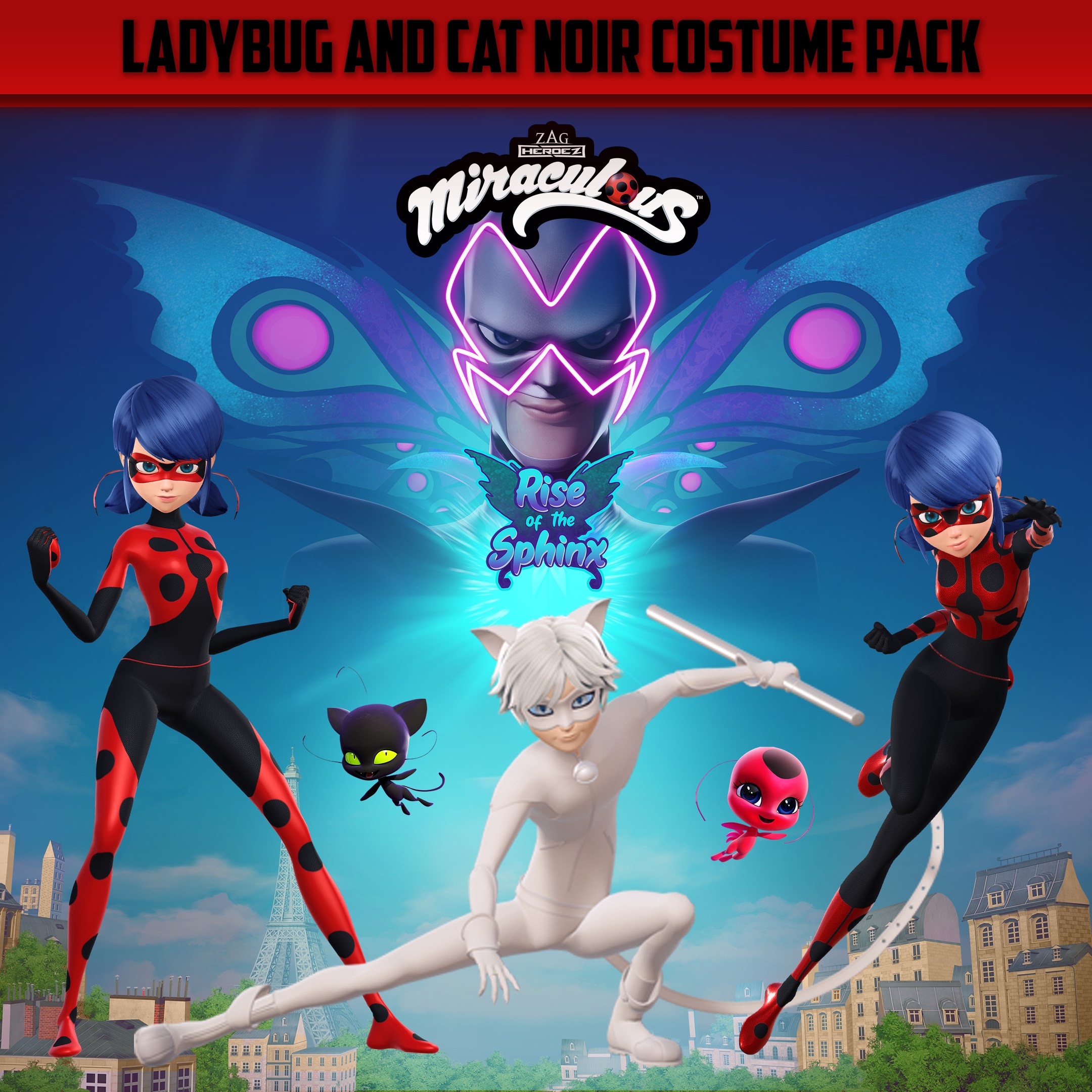 Miraculous: Rise of the Sphinx Cat Noir and Ladybug Costume Pack