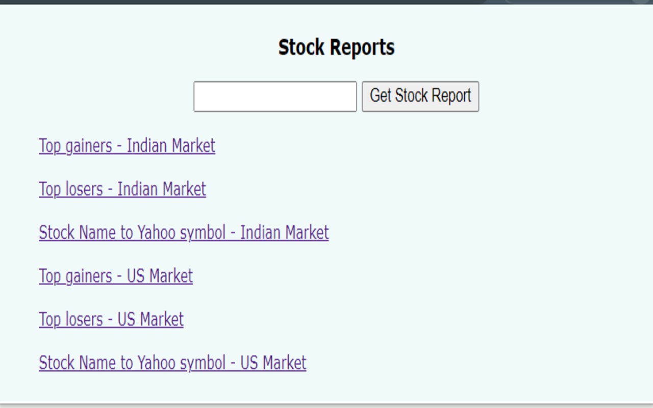 Stock Reports