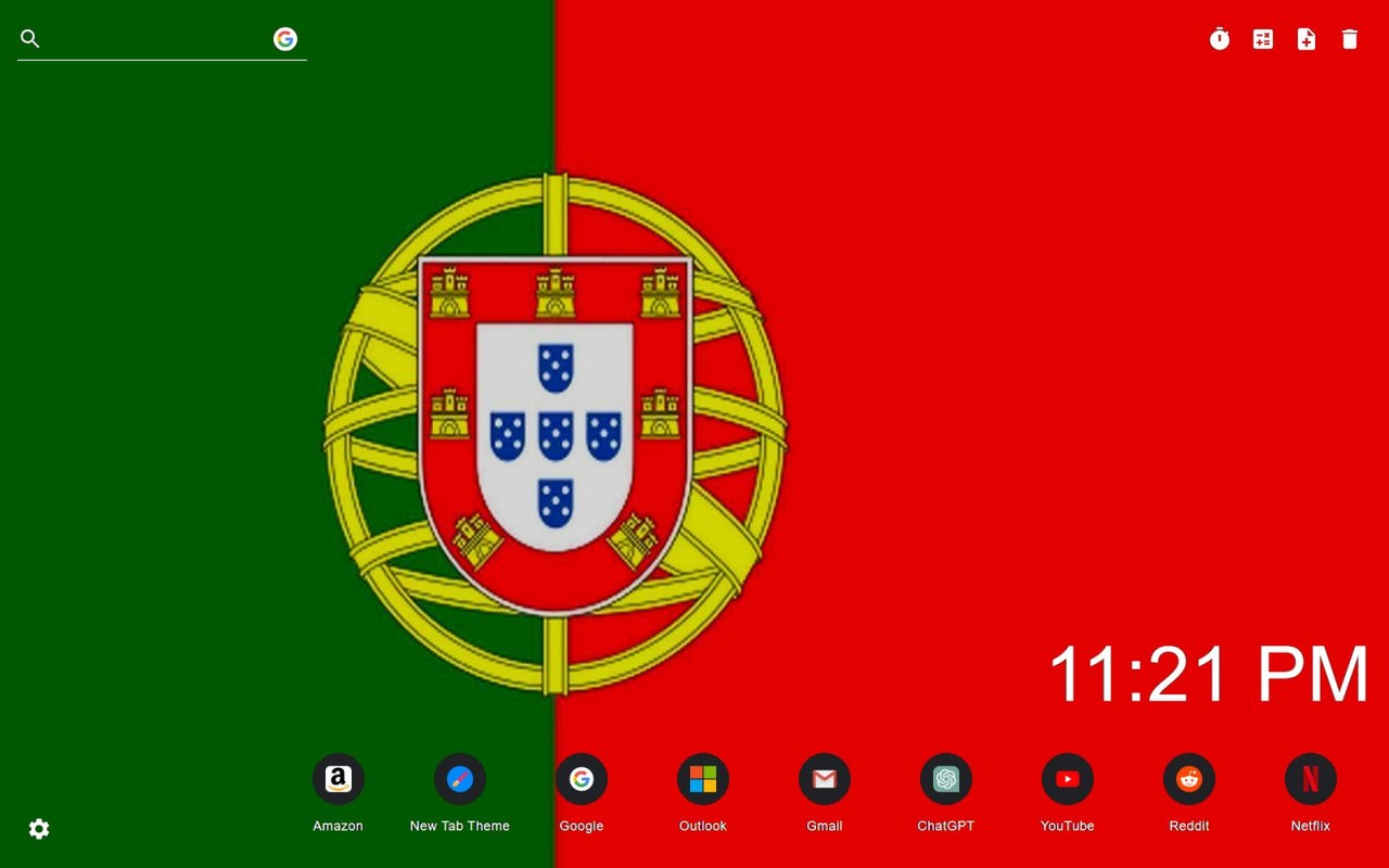 Portugal Flag Wallpaper New Tab