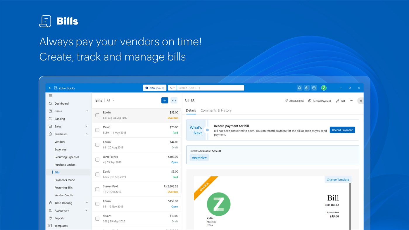 #8. Zoho Books - Accounting Software for Businesses (Windows) di: Zoho Corp