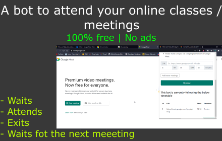 N-bot - Google Meet Online class Attender small promo image