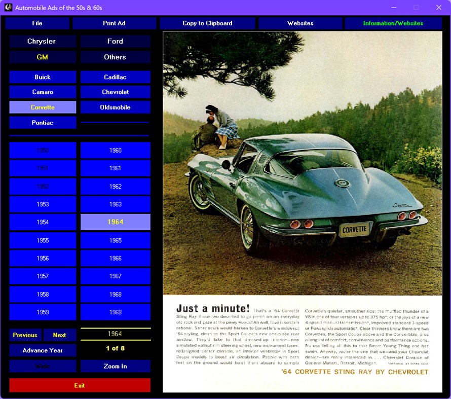 #4. Automobile Ads 1950-1969 (Windows) Av: HI-Tech Software