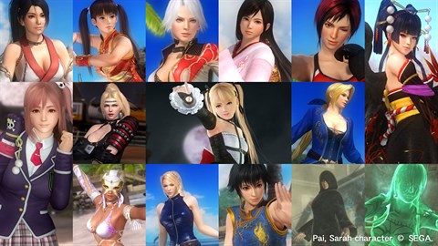 DOA5LR: Core Fighters 30 karaktärer