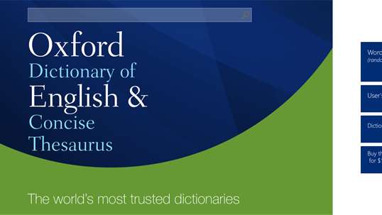 Oxford Dictionary of English and Thesaurus screenshot 1
