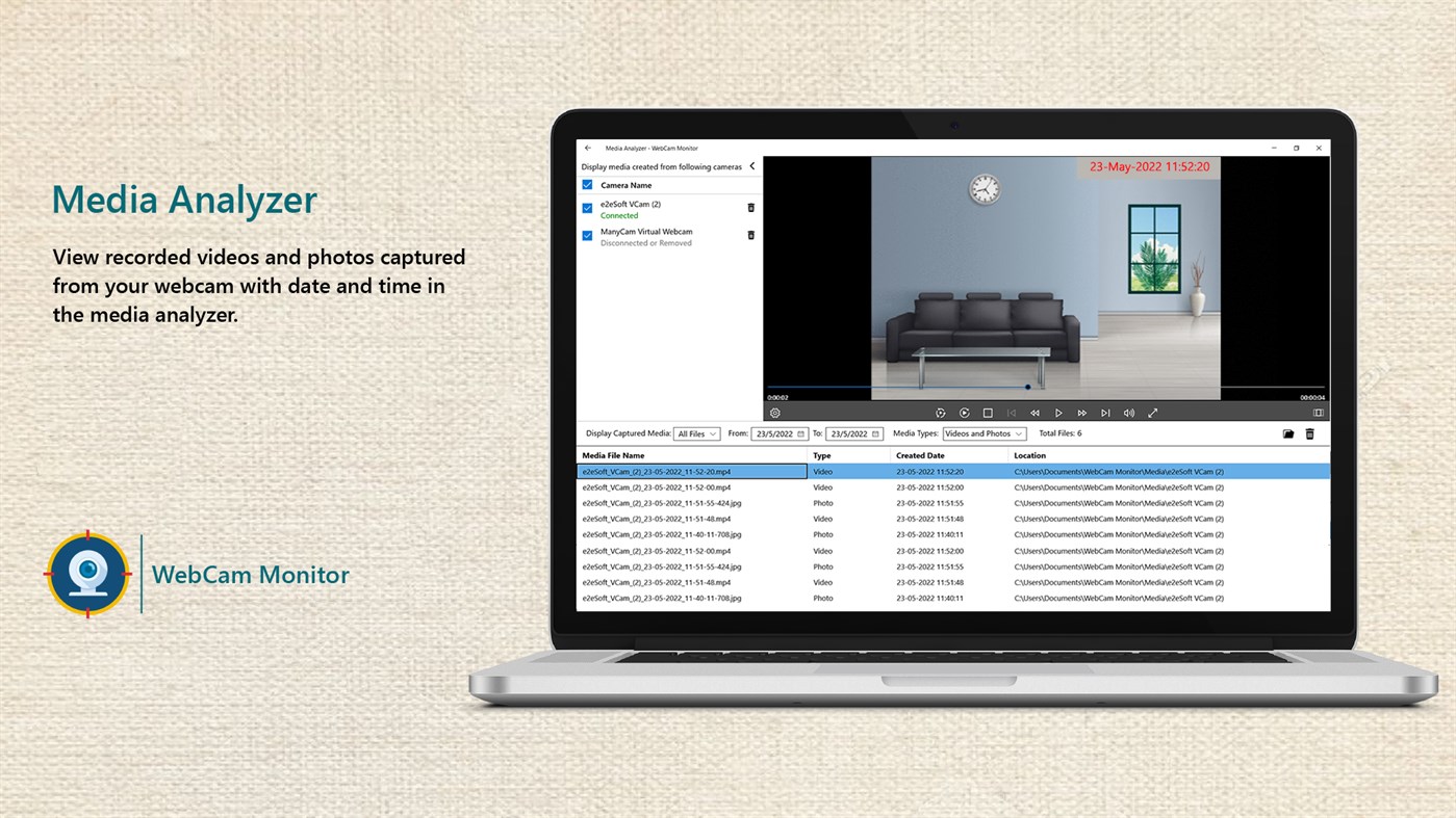 #7. WebCam Monitor (Windows) By: DeskShare