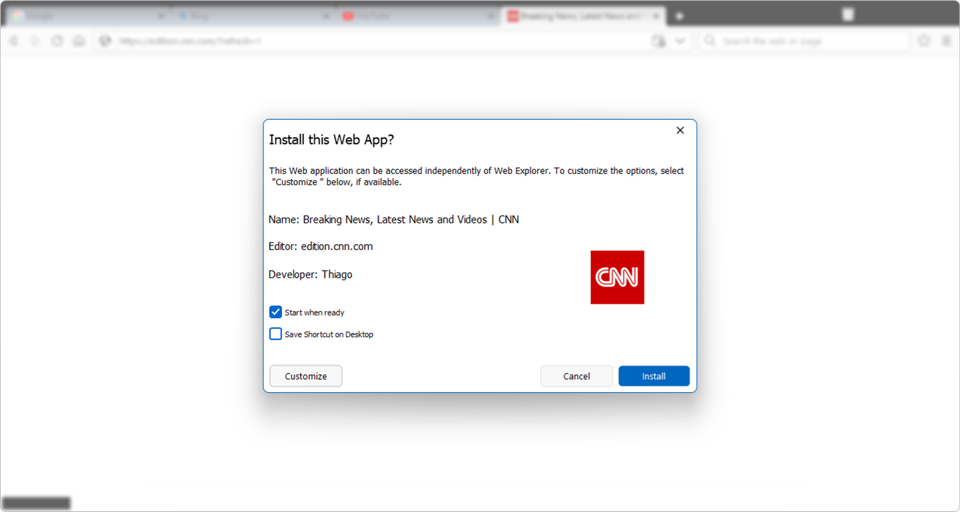 #10. Web Explorer (Windows) Av: Thiago Fortes
