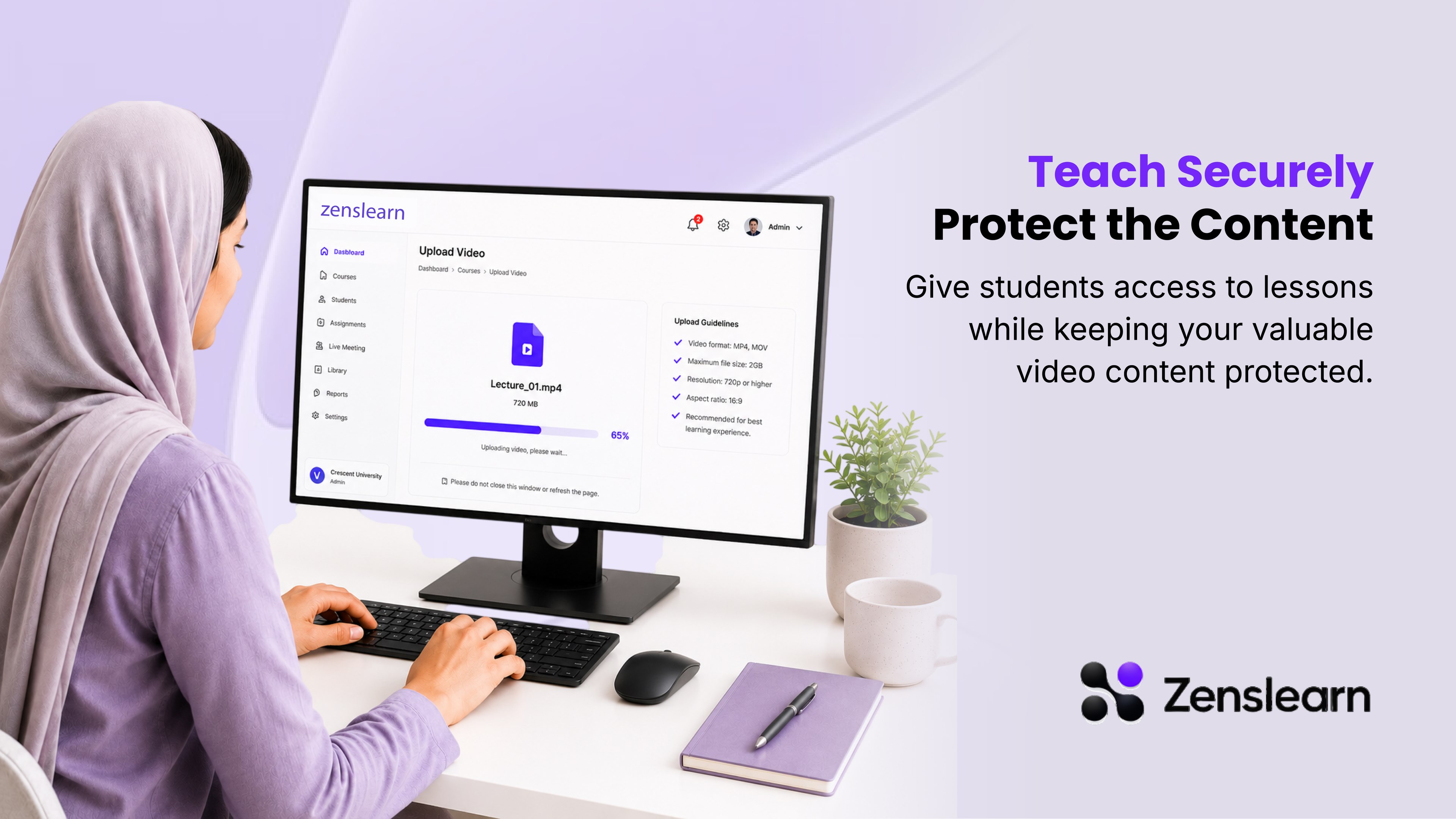 Zenslearn LMS screenshot