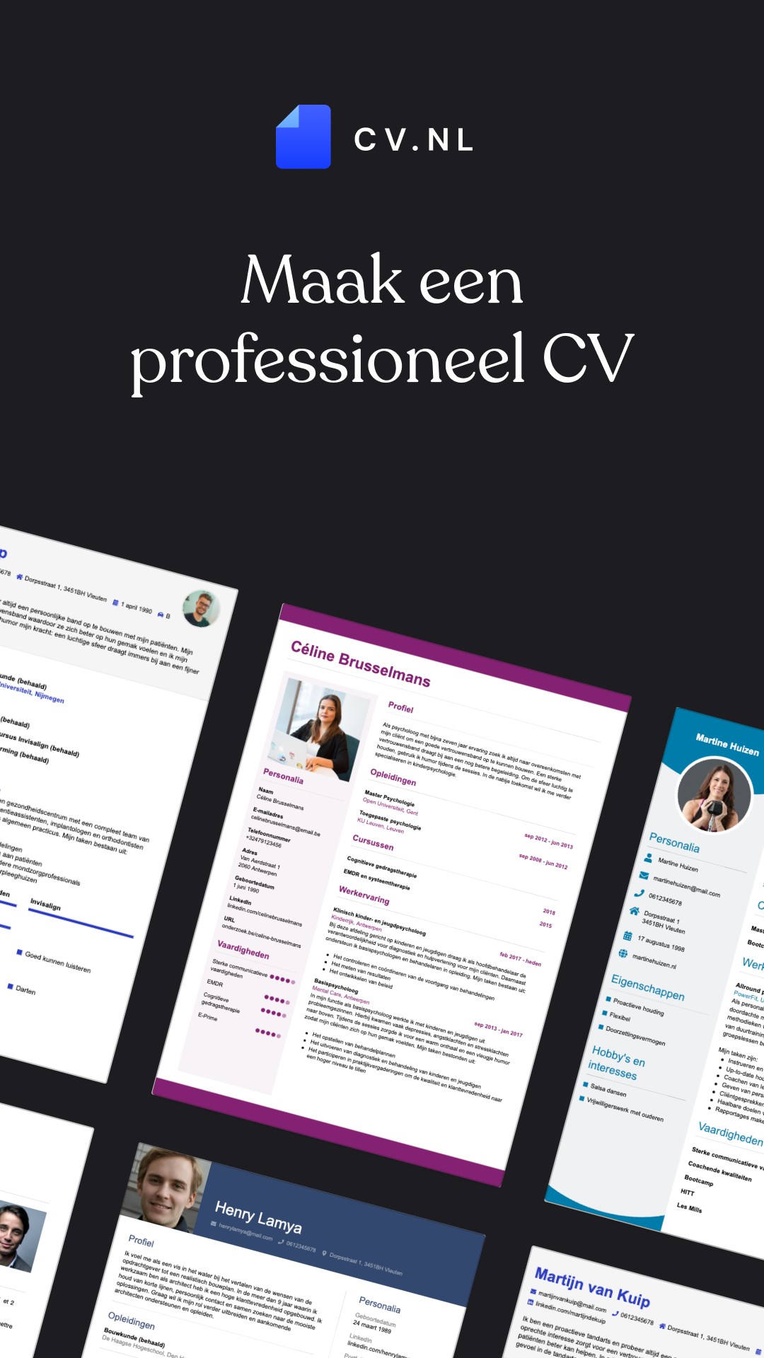 CV.nl: Online CV maker screenshot