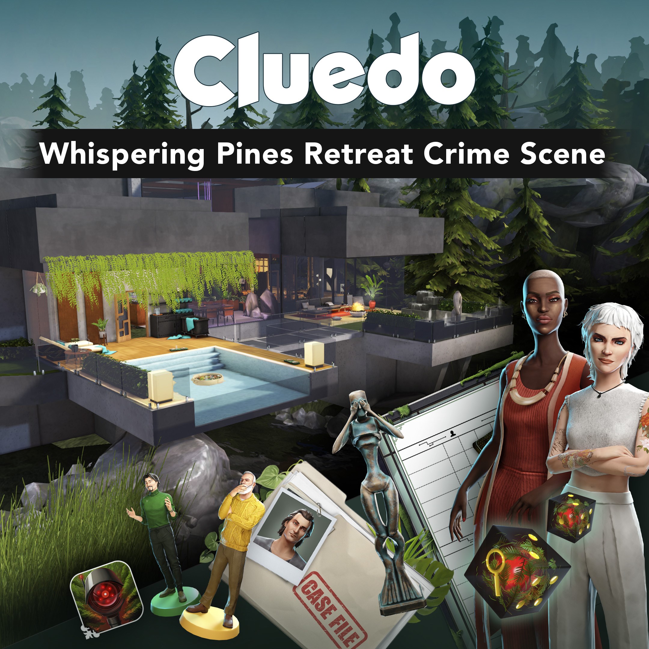 Cluedo: Whispering Pines Retreat Crime Scene Bundle