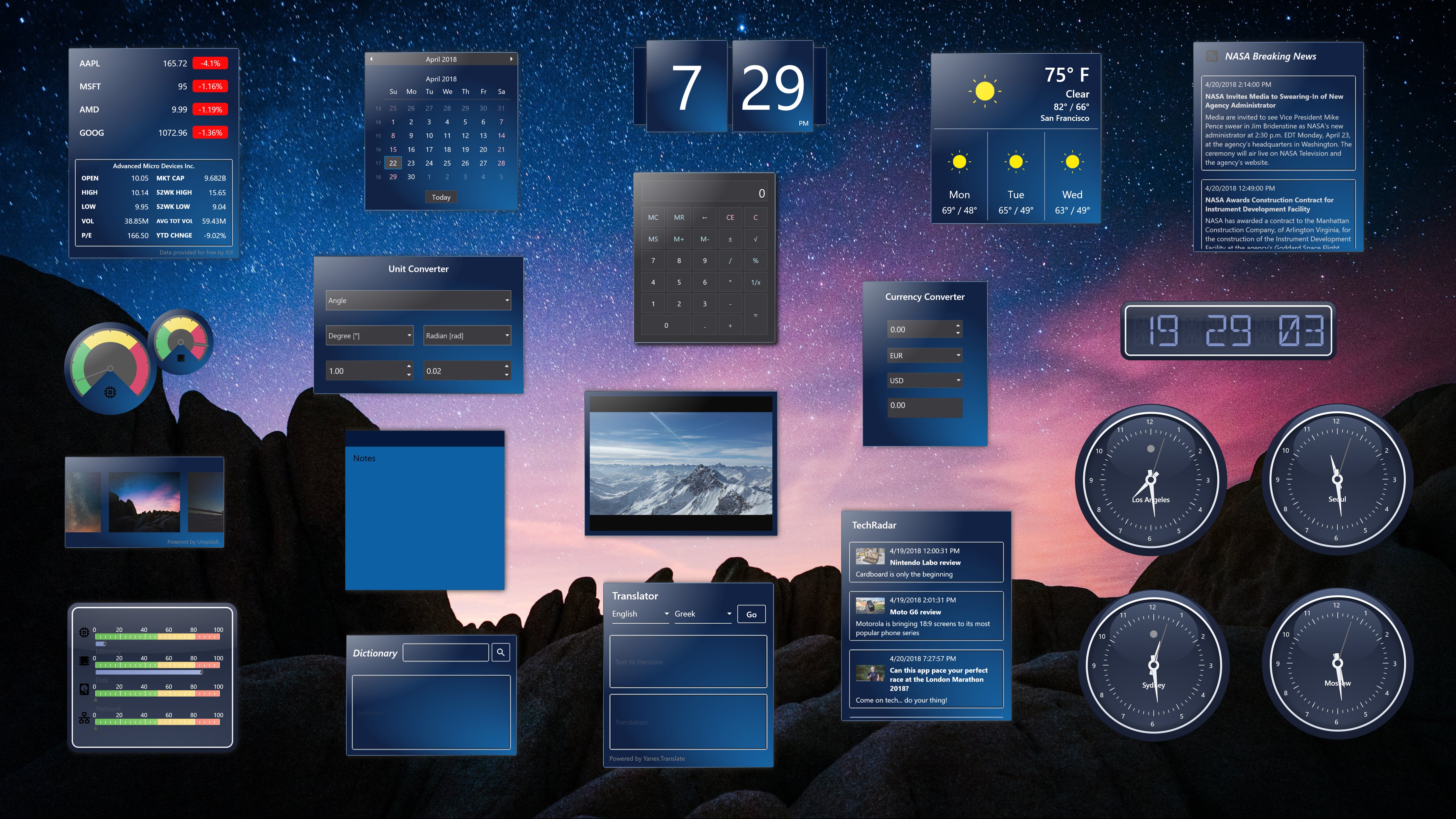 Desktop Gadgets - Microsoft Apps