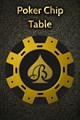 Poker Chip Table - Black Spades