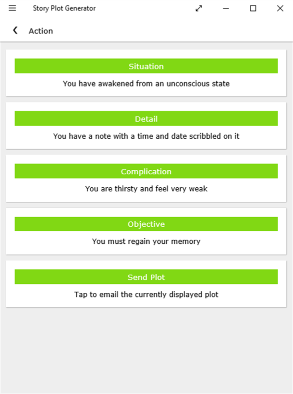 #2. Story Plot Generator (Windows) Podle: ARC APPLICATIONS