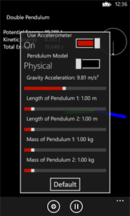 Double Pendulum screenshot 2