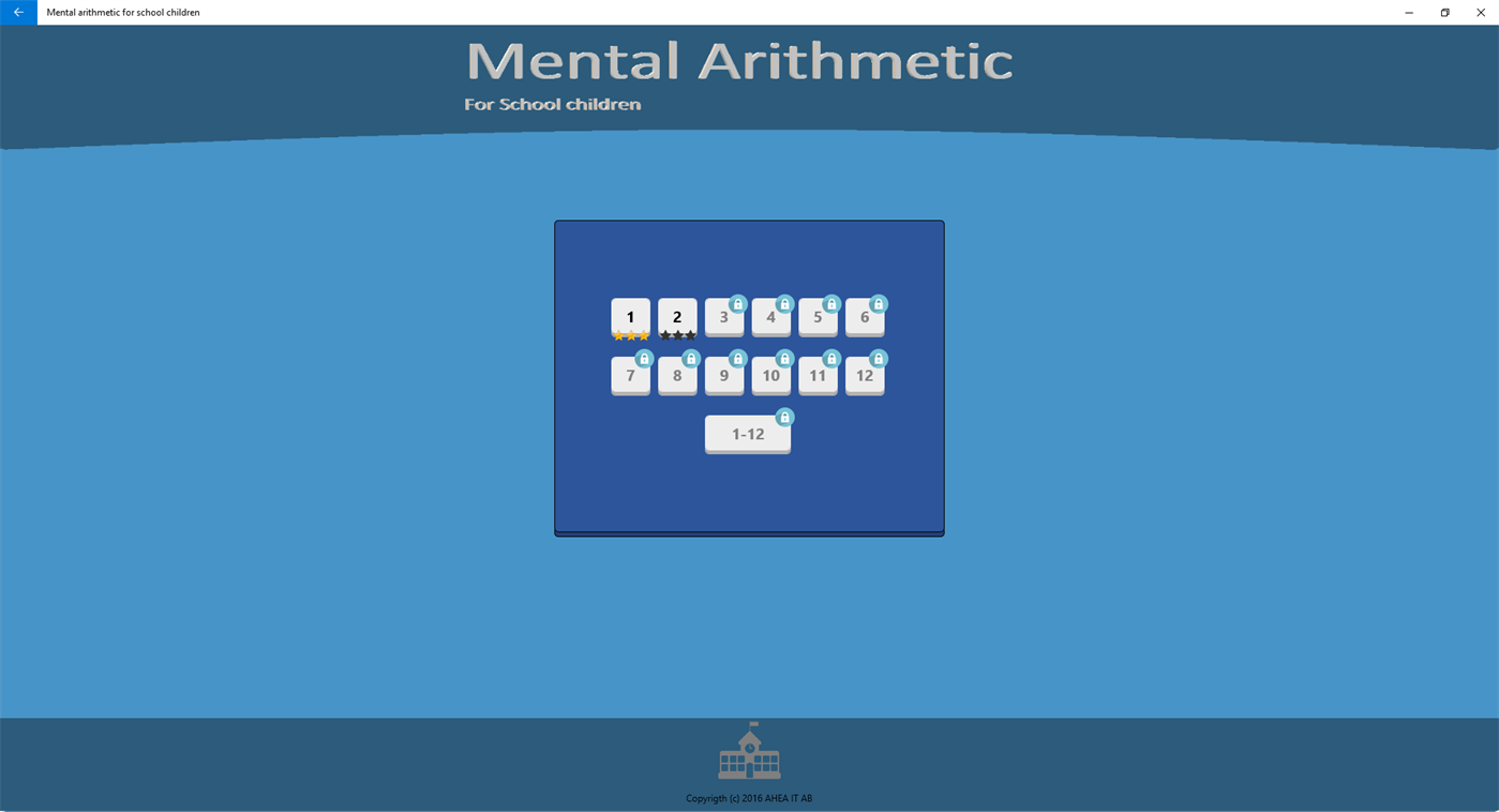 #3. Mental arithmetic for school children - free (Windows) Podle: AHEA IT