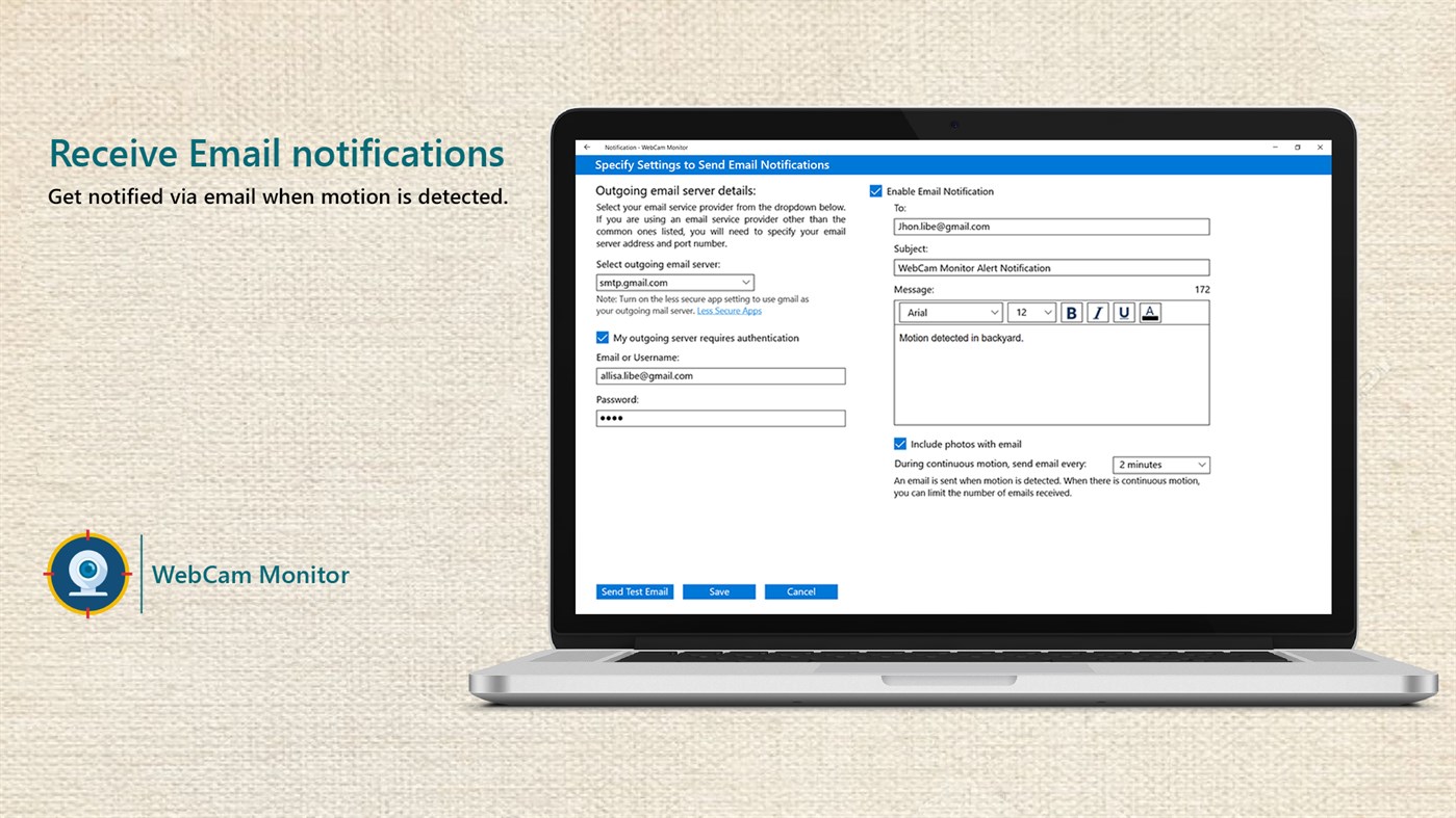 #4. WebCam Monitor (Windows) By: DeskShare