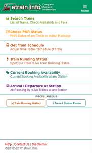 Indian Railways @etrain.info screenshot 1