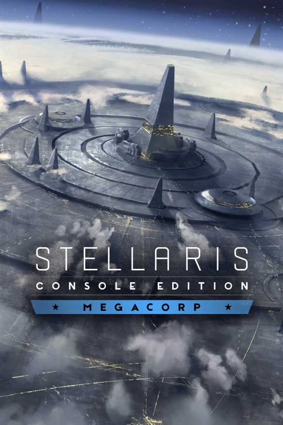 Stellaris: MegaCorp Xbox Series X|S and Xbox One cover art