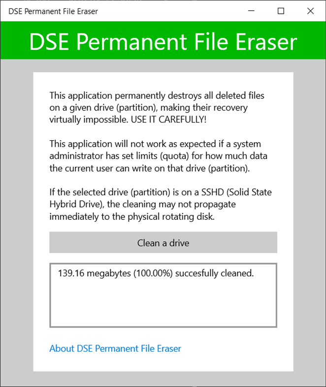 #4. DSE Permanent File Eraser (Windows) 由: Data Safety Expert