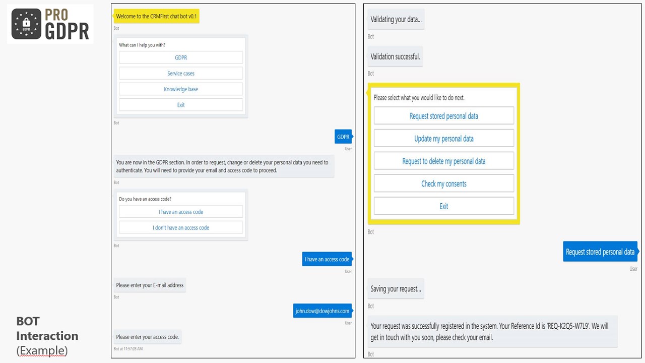 Snapshot 5 of GDPR Management for Dynamics 365 - proGDPR