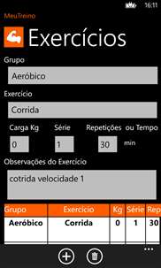 MeuTreino screenshot 3