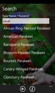 Parrot Species screenshot 2