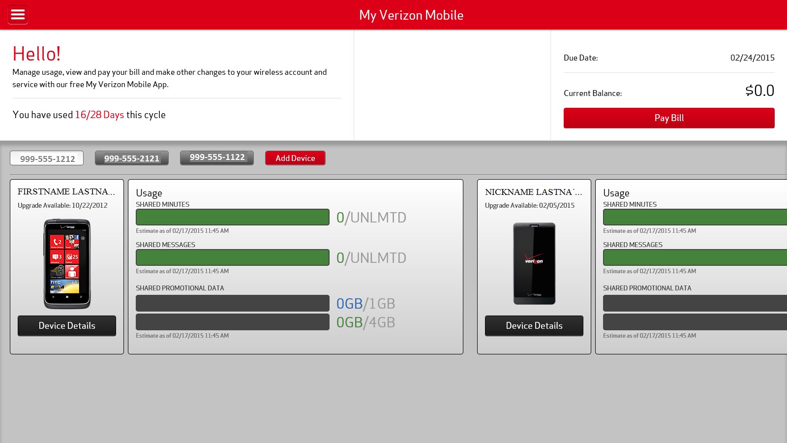 My Verizon Mobile for Windows 10