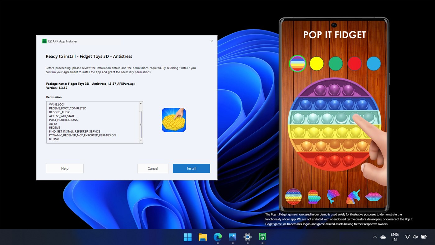 #2. EZ APK App Installer (Windows) By: HUXSoft.com