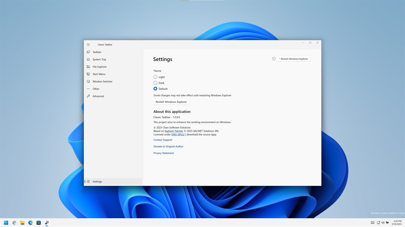 #3. Classic Taskbar (Windows) 게시자: Chan Software Solutions