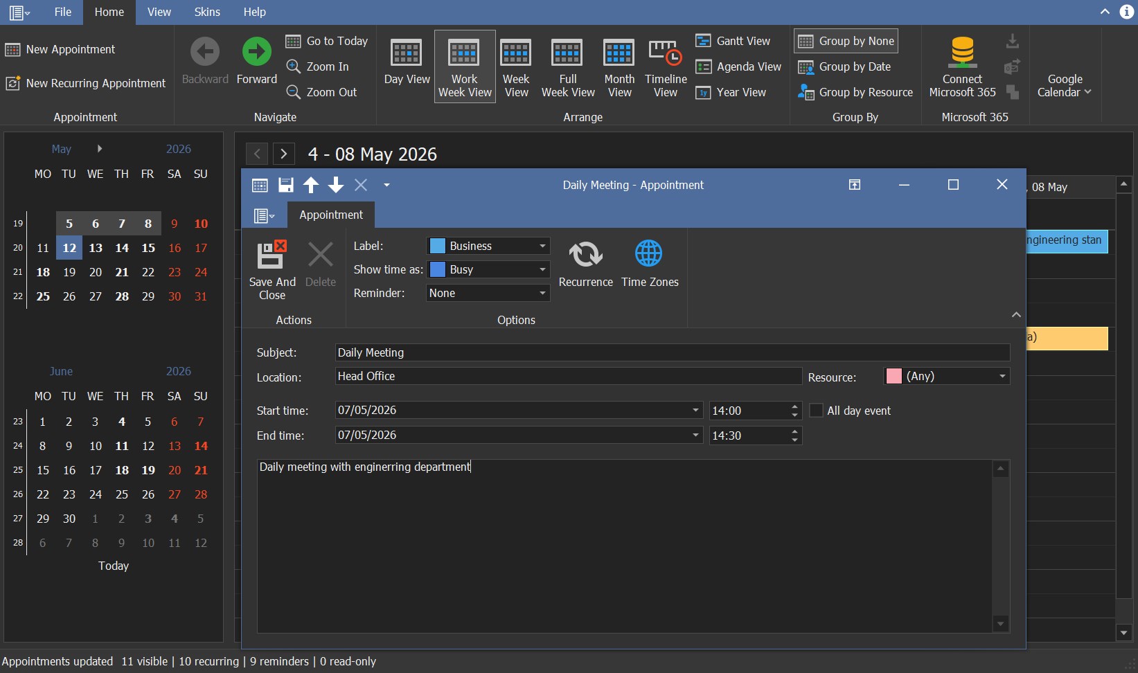 Calendar - Scheduler screenshot