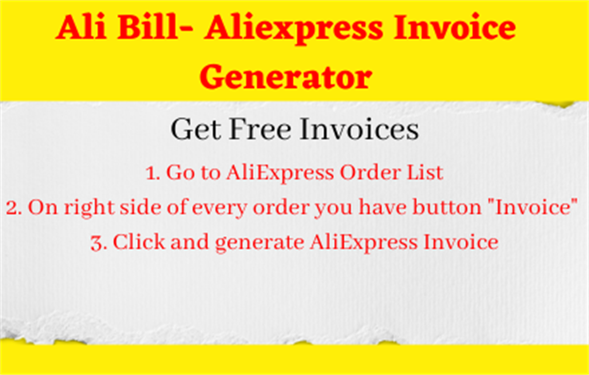 Ali Invoice - Download Aliexpress Invoice