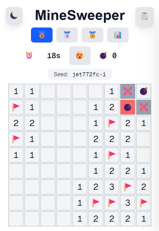 #1. MineSweeper H5 (Windows) 由: Cai Ji