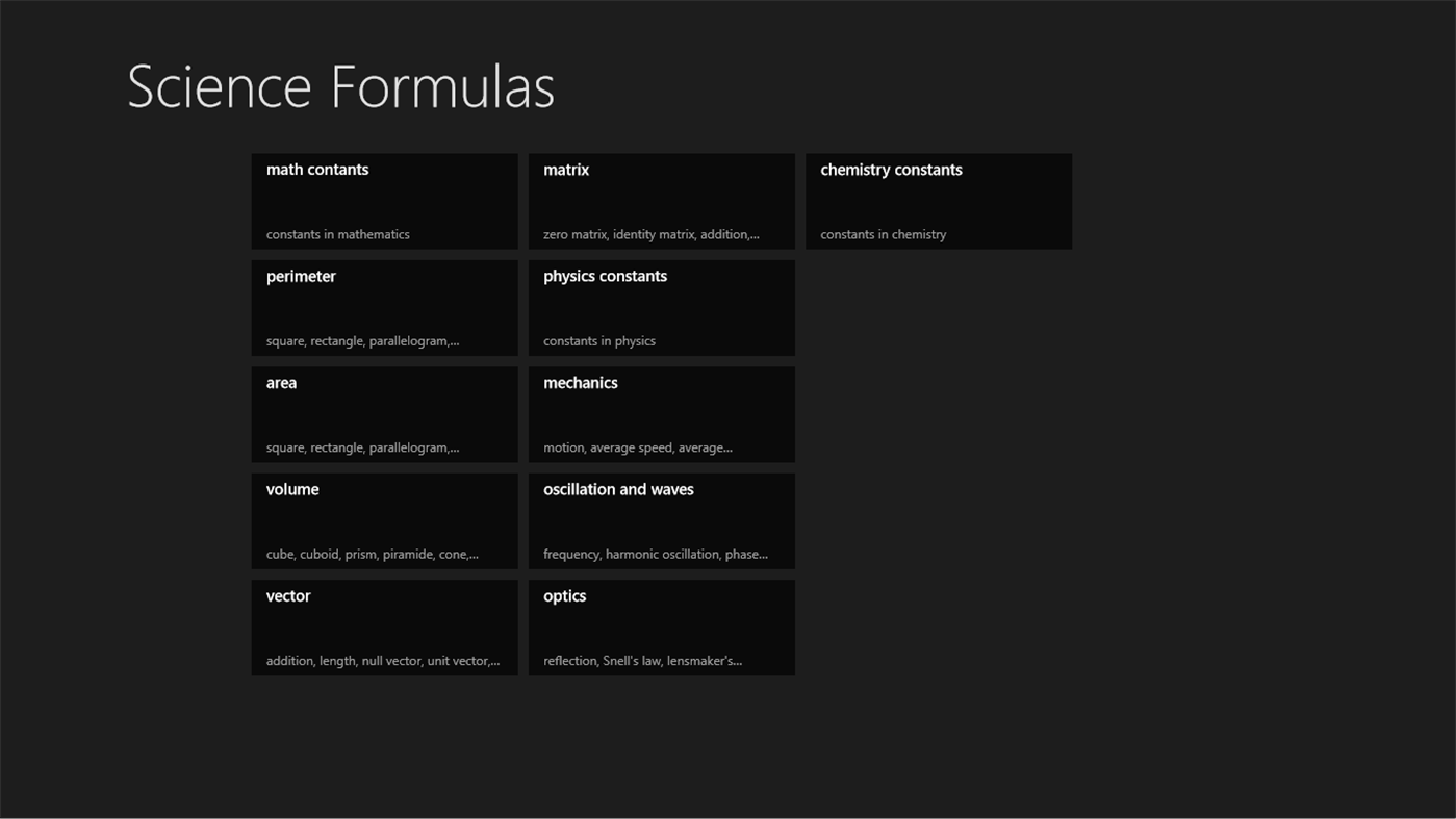 #1. Science Formulas (Windows) Ved: Maarten van Duren