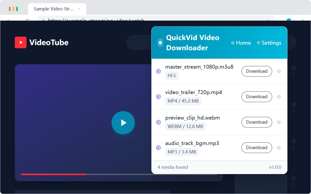 QuickVid Video Downloader