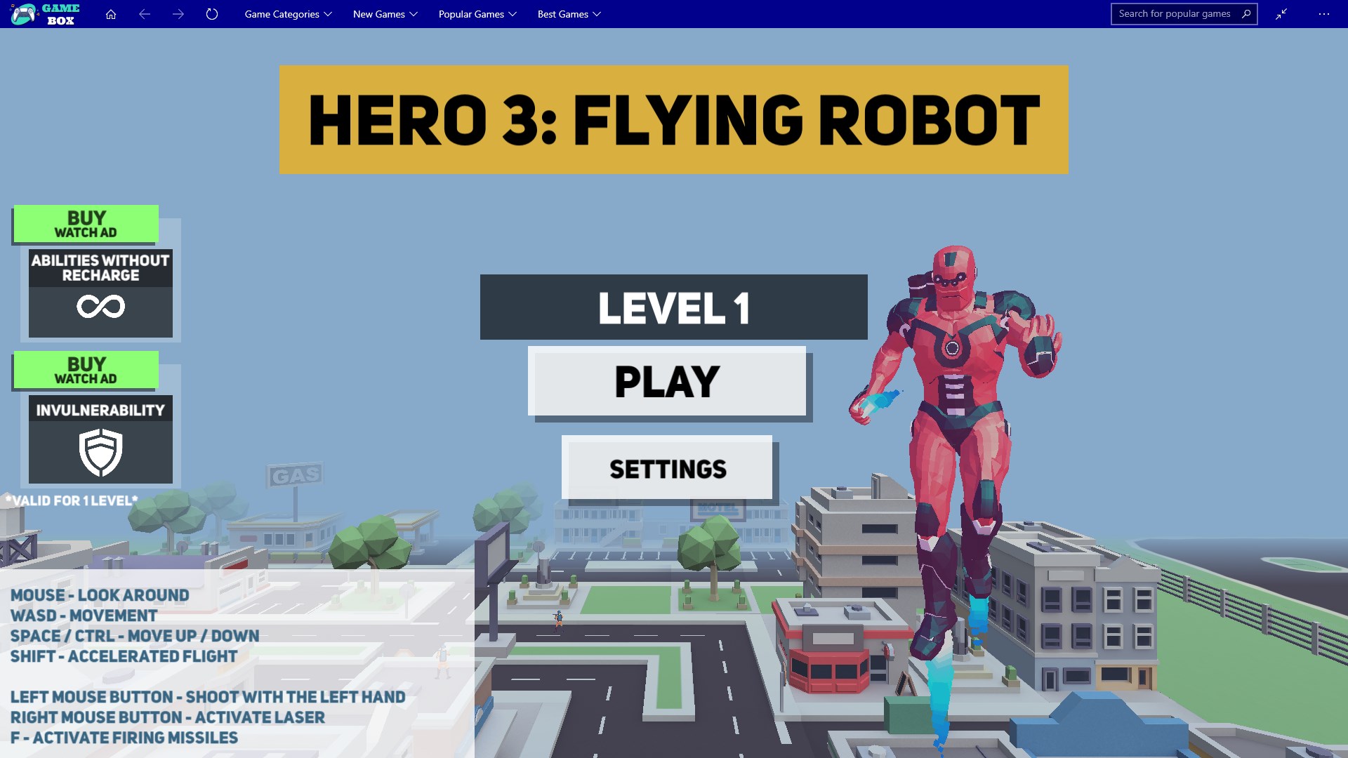 Captura de Pantalla 1 Hero 3 Flying Robot windows