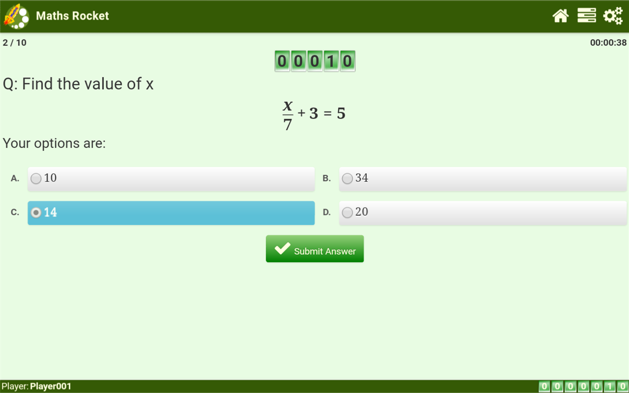 #6. Maths Rocket (Windows) Podle: iPoise