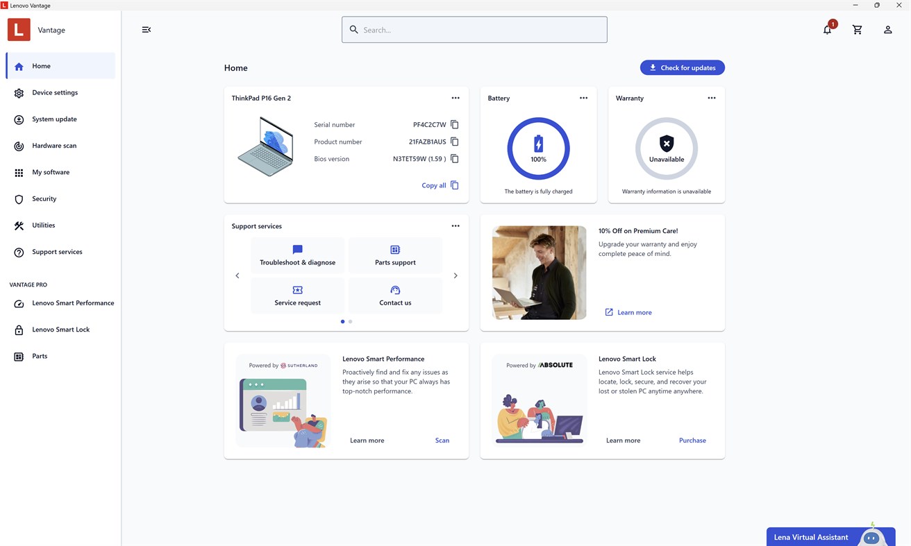 #1. Lenovo Vantage (Windows) 由: LENOVO INC.
